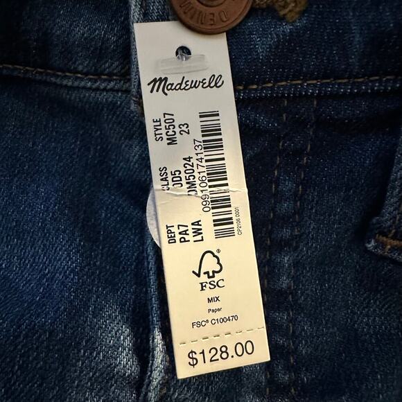 NWT Madewell Curvy High Rise Skinny Crop Jeans 23 - Picture 8 of 10